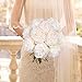 Lvydec Vintage Peony Artificial Flowers - 2 Pack Silk Peony Bouquet with 10 Flower Heads For Wedding Home Decoration (Cream White)