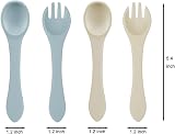 PandaEar Silicone Baby Feeding Set 2 Divided Plates 2 Bowls 2 Sippy Cups view 8