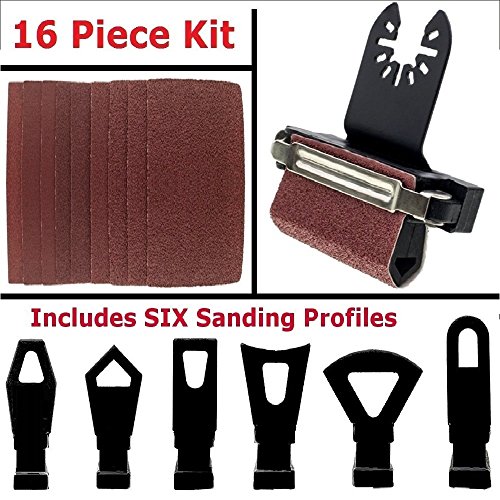 INTEGRA® Tools Multitool Contour Sanding Accessory Set with 6 Unique