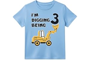 Tstars I'm Digging Being 3 4 Shirt - 3rd 4th Birthday Outfit with Digger Truck - Construction Tee for Toddler Boys
