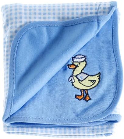 Anna Claire Beautiful Designed Baby Receiving Blanket, Double Sided Designs, Swaddle Blankets (Little Sailors)