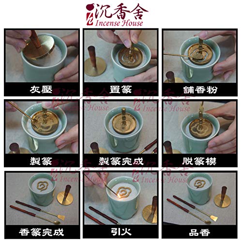 Shape Incense Mold Tool Set Brass Cloud Shape Mold + Brass Spoon