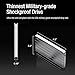 Silicon Power 1TB Rugged & Slim Portable External Hard Drive Armor A75, Shockproof USB 3.0 for PC, Mac, Xbox and PS4, Silver