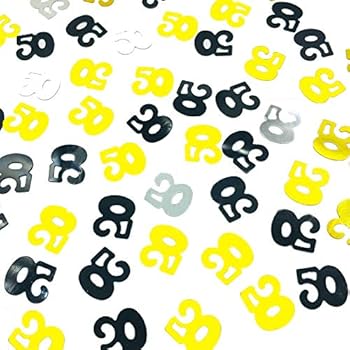 Amazon Com 50th Birthday Confetti Number 50 Confetti 50th