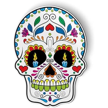 AK Wall Art Sugar Skull Dia de Los Muetros - Magnet - Car Fridge Locker - Select Size