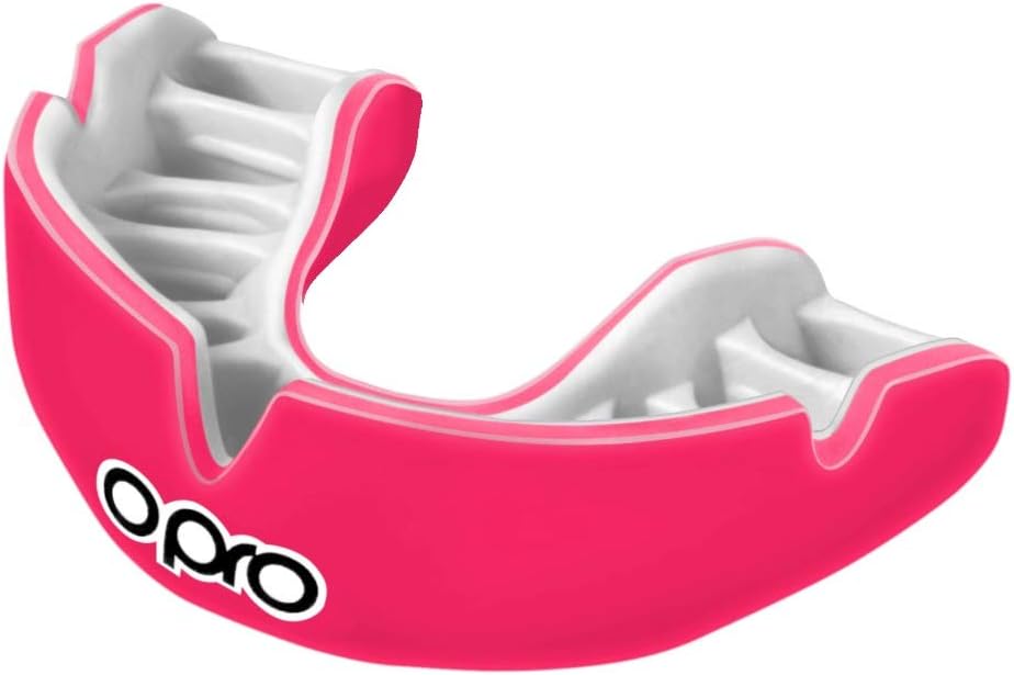 OPRO Power-Fit Adult Mouthguard – Custom Fit Gum Shield for Rugby, Hockey, MMA, Contact Sports – Dental Warranty, Dual Layer Outer Shell, Anatomical Fins, Inter Jaw Absorption Technology