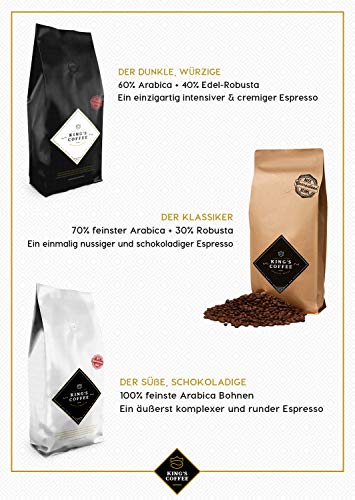 KING'S COFFEE – SPECIAL ROAST | 1kg | Premium Barista Kaffeebohnen | feinster Arabica-Robusta Blend | kleine Chargen… – Bild 7