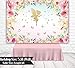 Funnytree 7X5ft Pink and Gold Floral Fairy Butterfly Party Backdrop Princess Flowers Girl Birthday Background Wonderland Tea Time Watercolor Baby Shower Decorations Photo Studio for Photography