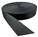 Marsway Nylon Webbing Strap 1 inch Width Black Flat Heavy Fastening Strap for Bags, Slings, Belts, Outdoor Equipments, Clothes and Accessories
