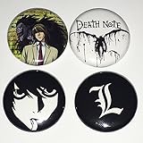 Death Note Button Pack (set of 4) 1 inch Button - Pin Back great for Backpacks [Anime, Deathnote, code geass, durarara]
