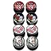 PiercingJ Mens Womens 4 Pairs Punk Acrylic Screw Tunnels Ear Expander Stretcher Piercing Gauge 6G - 15/16