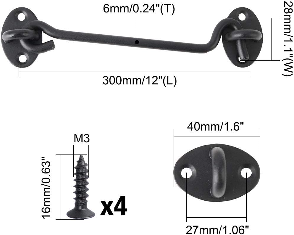 sourcing map 12 Inch Cabin Hook - Image 3