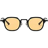 COTIA Fashion Small Square Sunglasses for Women Men Retro Punk Shades Hip Hop Trendy Driving Sun Glasses