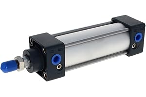 Othmro 1Pcs Air Cylinder SC40 x 75, 40mm/1.57" Bore 75mm/2.95" Stroke Double Action Air Cylinder, 1/4PT Single Rod Double Acting Aluminium Alloy Penumatic Quick Fitting Air Cylinder