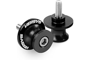 GZYWMJZ Motorcycle Swing Arm Spools/Bobbins For Kawasaki VERSYS 650 versys650 2015 2016 2017 2018 2019 2020 2021 2022 2023 2024 Accessories, M8 Swingarm Slider Stand Paddock Screw Bolts (black)