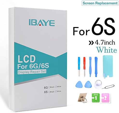 ibaye Screen Replacement Compatible iPhone 6S LCD Display Design White 4.7 inch Touch Screen Digitizer Frame Assembly Full Set Repair Guide