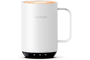 Vsitoo S3 Ultra 20oz Smart Self Heating Coffee Mug,Heated Coffee Mug with Auto-Sensing AI Heats Drinks to 120-150°F Hands-Fre