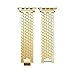 HP95(TM) Replacement Stainless Steel Bead Bands,For Apple Watch Series 3 38MM Metal Watch Band (Gold)