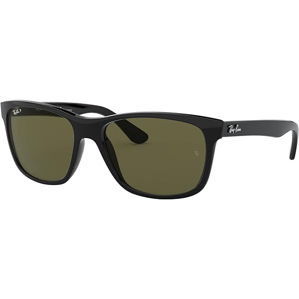 Amazon.com: Ray-Ban RB4068 601 60MM Black/G-15 Green Square