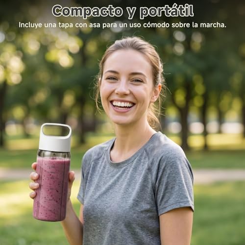 Batidora portátil pequeña máquina con indicador LED, USB-C, 500ml