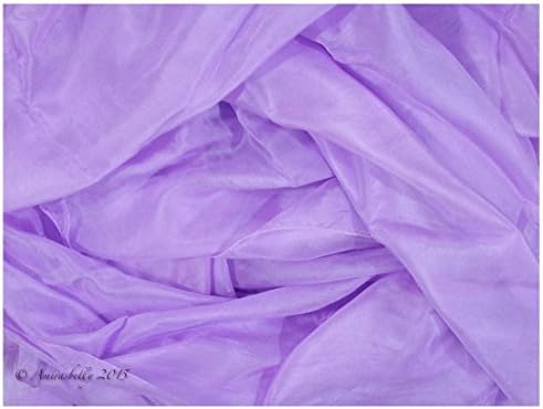 "Lavender" Belly Dance Pure Silk Veil for Belly Dancers - Standard Size, 108" L x 45" W