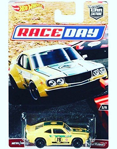 Hot wheels 2017 car culture race day mazda rx3 2/5, yel…