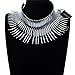 Statement Collar Choker Chuncky Bib Necklace(Set) Christmas Gift, African Sparkling Canine Shape Fringe Necklace(Set) for Women Fashion Jewelry(Set)