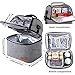 WiseLife Insulated Lunch Bag for Men Women Adult Lunch Box Cooler with Strap 2 Compartments, Leakproof Waterproof Large Thermal Lunch Cooler Tote Food Bag for Work School Picnic Camping Fishing (Grey)