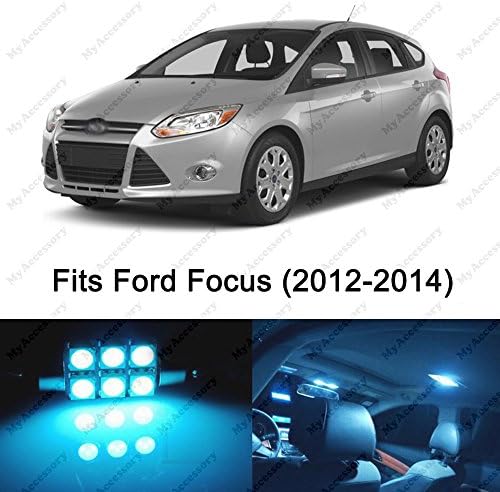 6 x Premium Ice Blue LED Lights Interior Package Upgrade for Ford Focus (2012-2014)