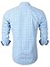 Emiqude Mens Casual Slim Fit Long Sleeve Pocket Stripe Constrast Plaid Dress Shirt