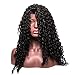 L Part Lace Front Wigs For Black Women Long Curly Heat Resistant Synthetic Hair Replacement Wigs Natural Black 26 Inch