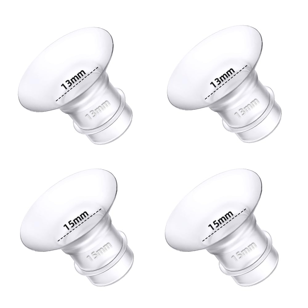 Photo 1 of Flange Inserts 13mm 15mm for Medela,Spectra 24mm Shields/Flanges,Compatible with TSRETE,CPPSLEE,Momcozy S9Pro/S9/S12Pro/S12 Wearable Breast Pump,Reduce 24mm Nipple Tunnel Down to 4pcs