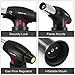 Culinary Butane Torch, DUTISON Refillable Cooking Kitchen Blow Torch with Safety Lock and Adjustable Flame for Creme Brulee, Desserts, Meat, Camping, Searing, Soldering (Butane Gas NOT Included)