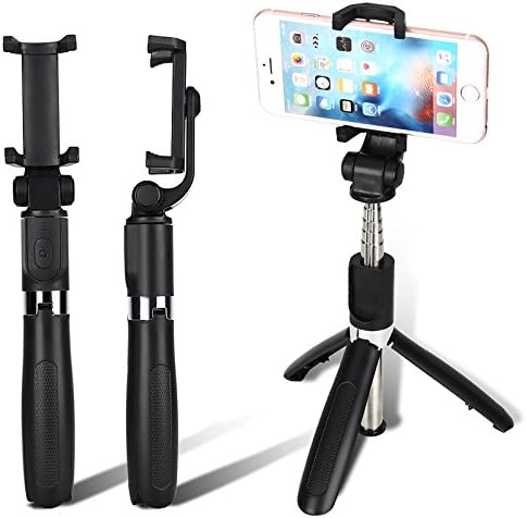 FlexGear Selfie Stick Tripod Stand, Wireless Remote, for iPhone X/ 8/7/ 6s, 7 Plus/ 8 Plus, Samsung Galaxy Note 8/ S8/ S8 Plus/ S7 Edge, Google