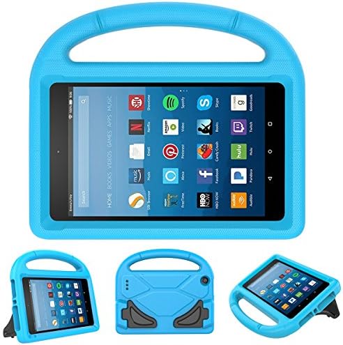 MEEYO Kids Case for Fire 7 2017 - Light Weight Shock Proof Handle Stand Kid-Proof Cover Kids Friendly Case for All New Fire 7 inch Display Tablet (7th Generation, 2017 released), Blue