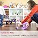 miniWISP Small Broom and Dustpan Set for Home, Hand Broom Pet Hair Remover Brush, Indoor Outdoor Household Cleaning Set, 6'' Width, Gray