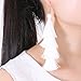 ELEARD Tassel Earrings Tiered Thread Tassel Dangle Earrings Statement Layered Tassel Drop Earrings White