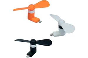 YMHML iPhone Fan, 3 Pack Portable Cell Phone fan Compatible for Mini Fan for iPhone 14, iPhone 14 Pro, iPhone 14 Pro Max, iPhone 13/13 Pro Max/13 Mini, 12/12PlusXR, XS, X, 11/11 Plus, 8/8 Plus, ipad