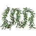 Larksilk 9 Foot Long Boxwood Garland Greenery for Party, Wedding, Event, Home Decor w/ Hanging Loops (One Piece)