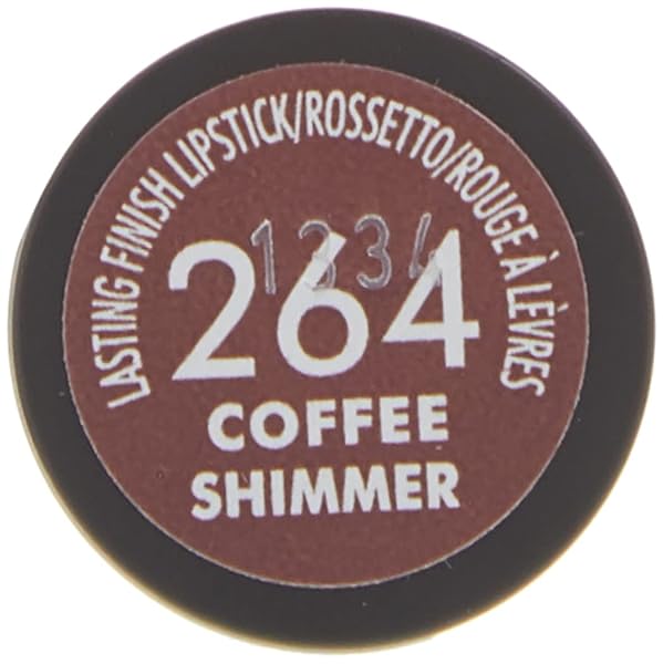 RIMMEL LASTING FINISH LIPSTICK – UP TO 8 HOURS OF INTENSE LIP COLOR WITH COLOR PROTECT TECHNOLOGY AND EXCLUSIVE BLACK DIAMOND COMPLEX – 264 COFFEE SHIMMER, .14OZ