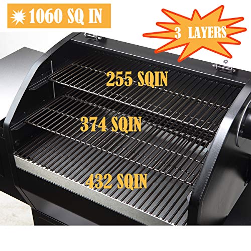 Z GRILLS Wood Pellets Grill, 8in1 Outdoor Smoker Grill,1000 sq.in