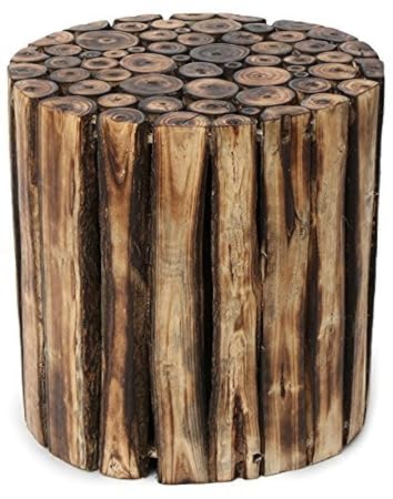 Jk Handicrafts Wooden Stool/Garden Stool/Bar Stool Solid Wood Size - L X B X H = 12 x 12 x 12 Inch