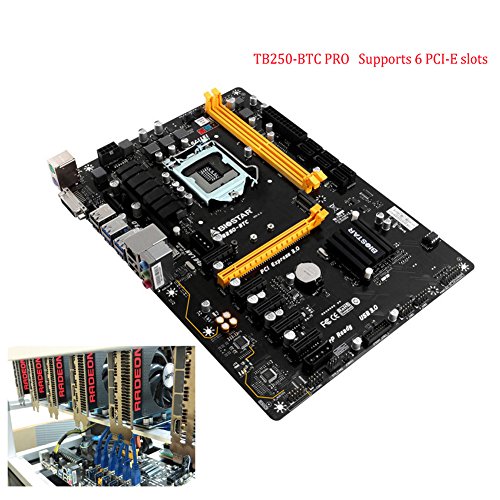 BIOSTAR-TB250-BTC-Motherboards-6-PCIE-B250-LGA-1151-DDR4-ATX-Mining-Motherboard-alternative-H81-BTC-PRO-TB85-H81-6-PCIE
