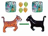 JUNGLE BOOK new BALLOON decorations 8pc SET foil and LATEX panther TIGER safari