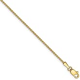FB Jewels Solid 14K Yellow Gold 1.25mm Spiga Chain
