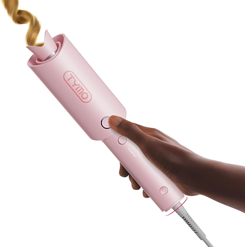 TYMO CURLPRO Automatic Rotating Curling Iron Pink 1 inch
