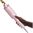 TYMO Automatic Rotating Curling Iron - TYMO CURLPRO Beach Waves Curling Wand, Portable Hair Curler, 500 Million Ionic, Dual Voltage & Lightweight for Travel, Ceramic Coating, 1 Inch, Pink