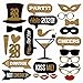 25PCS 2021 New Year's Eve Party Card Masks Photo Booth Props Supplies Decorations by 7-gost