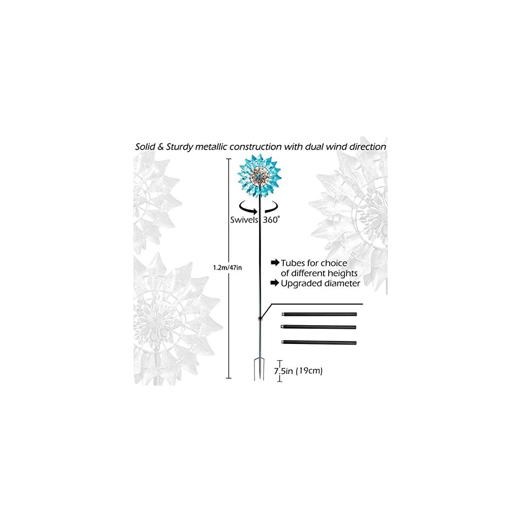 Depruies Campanas de Viento para el Exterior Molinillo de Jardín de