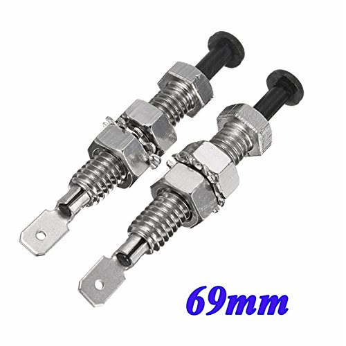 Winnerbe 2Pcs Adjustable Car Truck Bonnet Alarm Light Hood Door Pin Switch 69mm Universal - Thumbnail 2